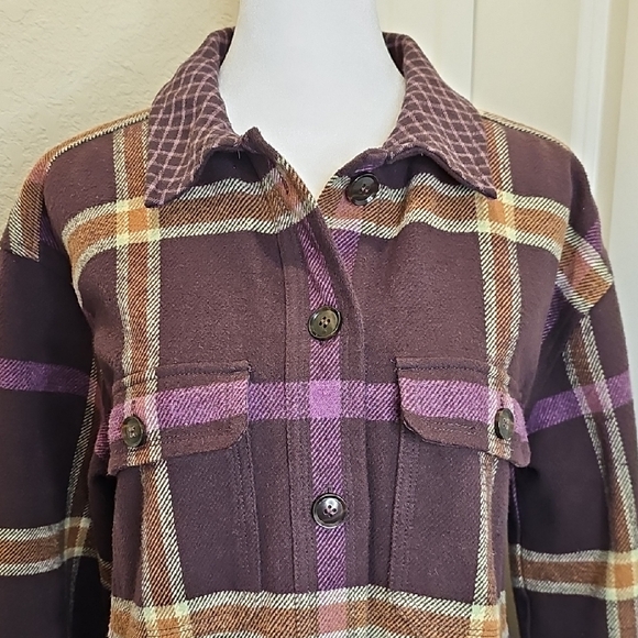 Madewell Tilda Plaid Heavyweight Flannel Shirt Jacket, Shacket S - Picture 3 of 8